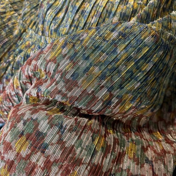 BA&SH Midi Skirt - Beautiful multicolored with golden thread. US size 6 - Picture 9 of 9